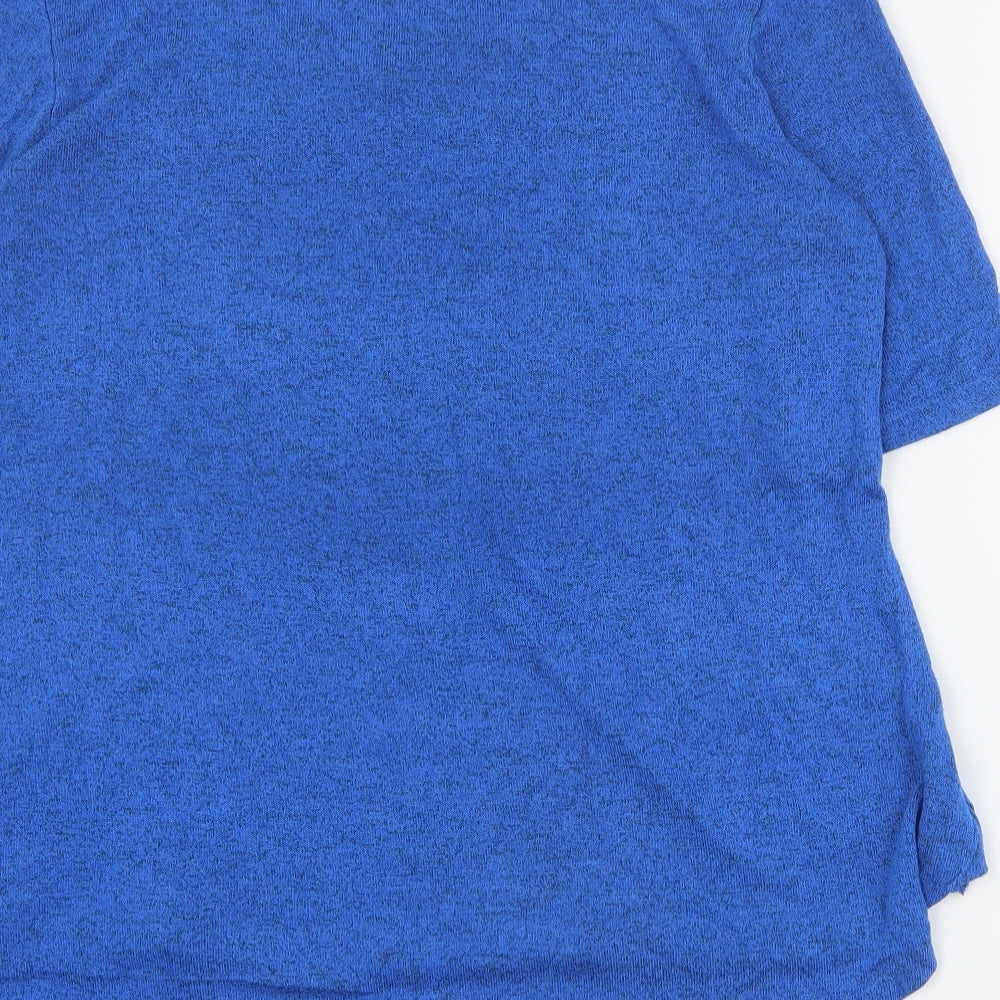 H by Halston Womens Blue Round Neck  Viscose Pullover Jumper Size M