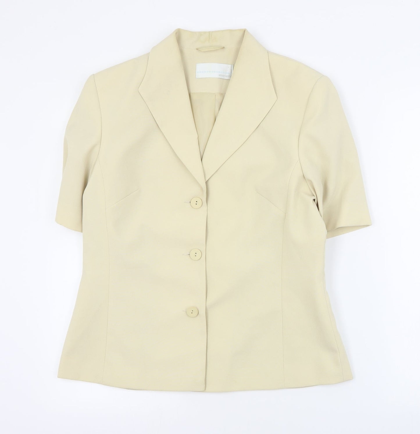AMARANTO Womens Beige   Jacket Blazer Size 12  Button