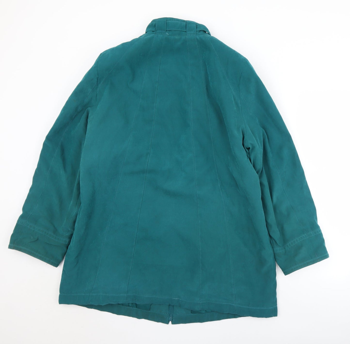 BM Womens Green   Overcoat Coat Size M  Zip