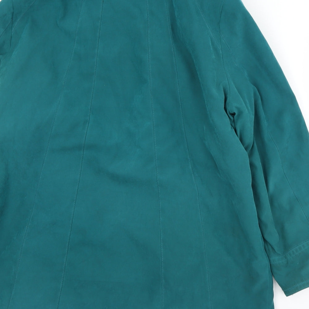 BM Womens Green   Overcoat Coat Size M  Zip