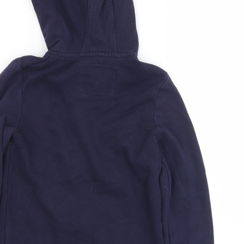 YD Boys Blue  Cotton Full Zip Hoodie Size 7-8 Years  Zip