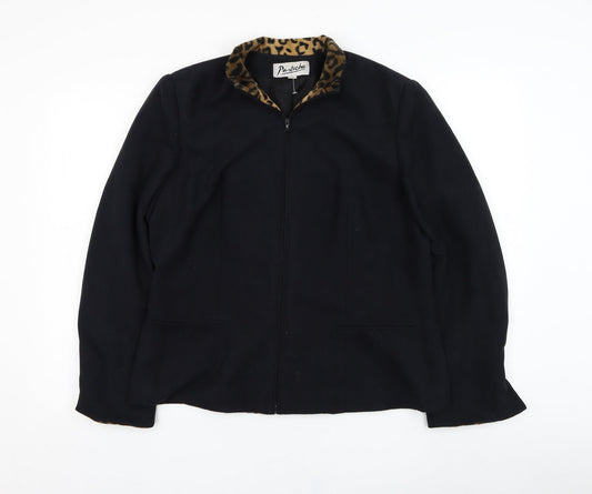 Pastiche Womens Black   Jacket  Size 16  Zip