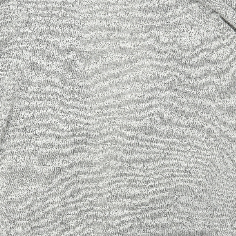 H&M Womens Grey V-Neck  Acrylic Cardigan Jumper Size M