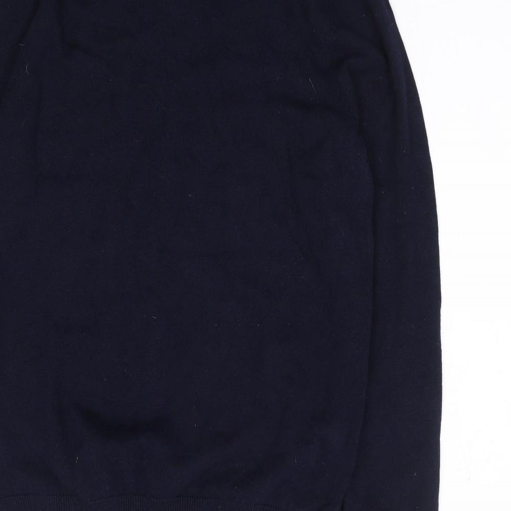 Topman Mens Blue V-Neck  Cotton Pullover Jumper Size S