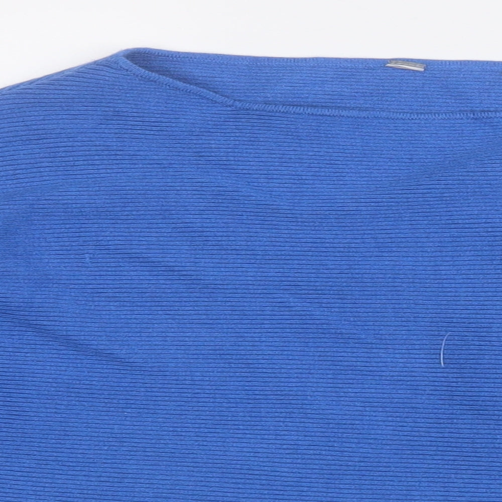 Debenhams Womens Blue Round Neck  Viscose Pullover Jumper Size L
