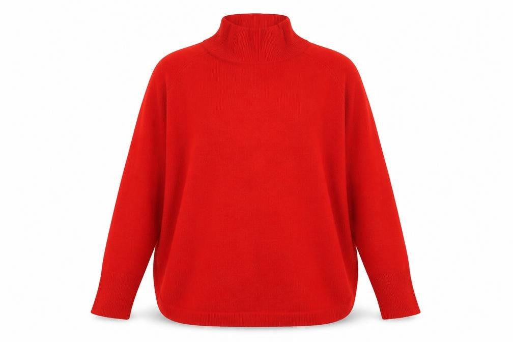 Marks and Spencer Womens Red Round Neck  Acrylic Pullover Jumper Size L