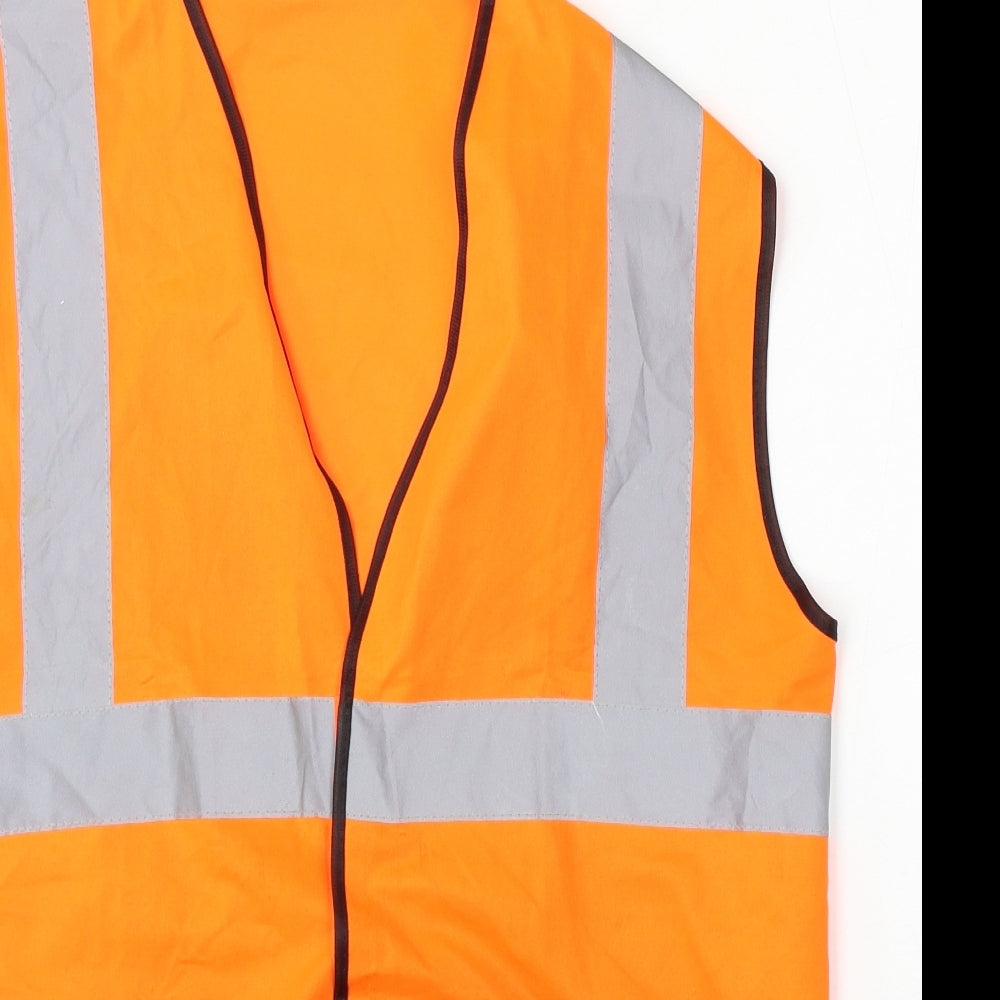 Fastenal Mens Orange   Gilet Jacket Size M  Hook & Eye