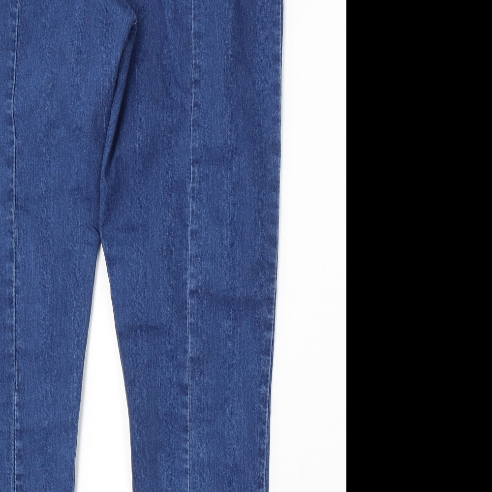 Preworn Womens Blue  Polyester Jegging Jeans Size 30 L26 in Regular