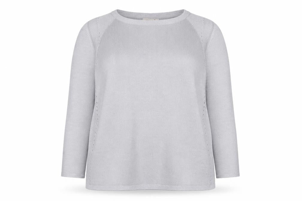 Marks and Spencer Womens Grey Round Neck  Acrylic Pullover Jumper Size 16