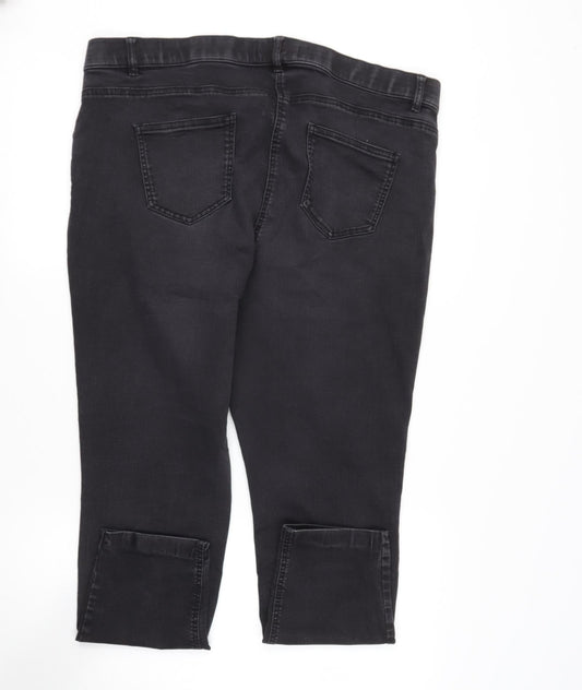 George Womens Beige  Cotton Straight Jeans Size XL L26 in Regular