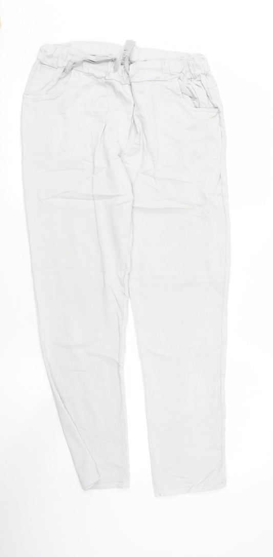 Preworn Womens Beige  Viscose Cargo Trousers Size M  Regular