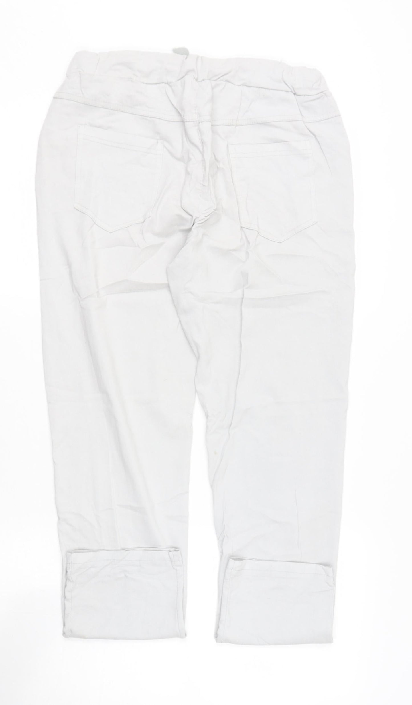 Preworn Womens Beige  Viscose Cargo Trousers Size M  Regular