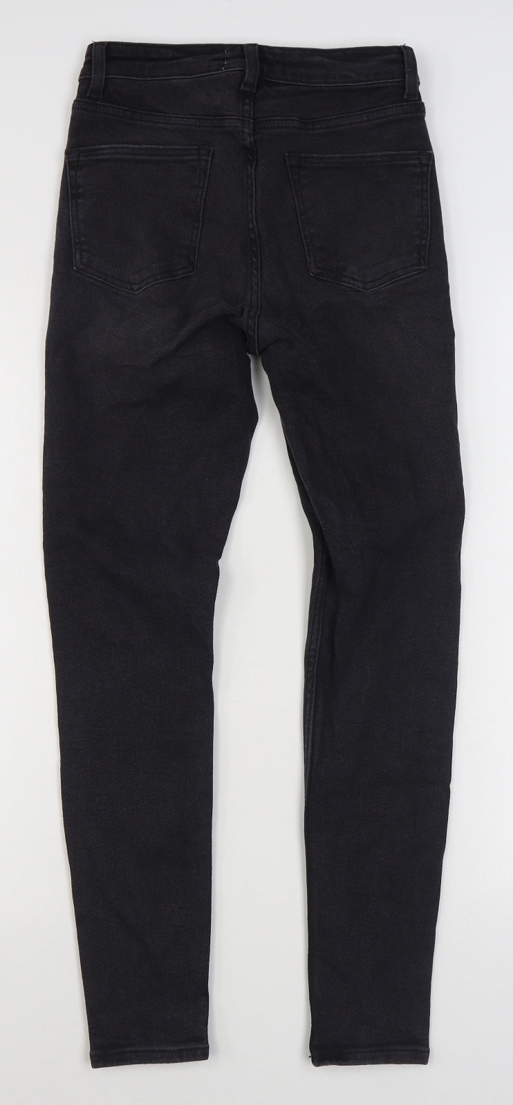 Denim & Co. Womens Black  Cotton Skinny Jeans Size 10 L27 in Regular Zip
