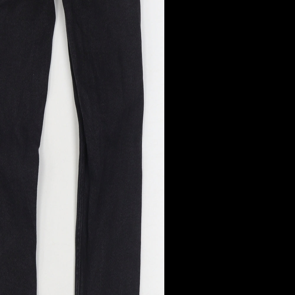 Denim & Co. Womens Black  Cotton Skinny Jeans Size 10 L27 in Regular Zip
