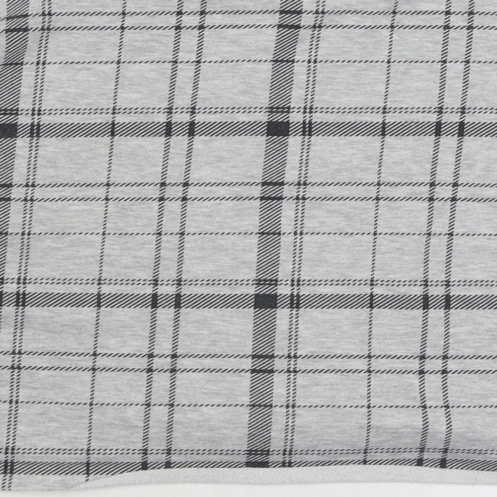 Primark Womens Grey Plaid Cotton Pullover Sweatshirt Size M  Pullover