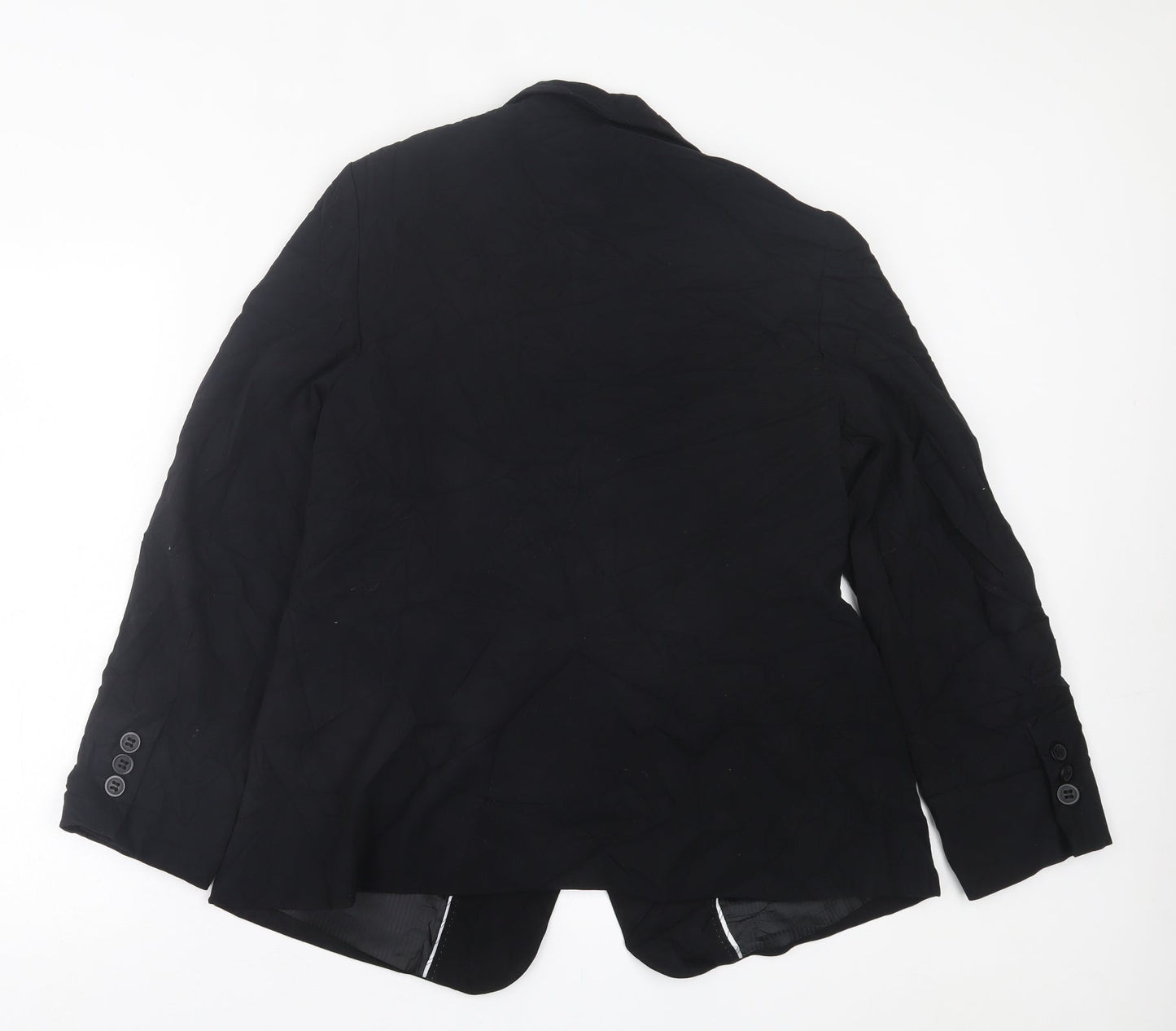 Marks and Spencer Womens Black   Jacket Blazer Size 8  Button