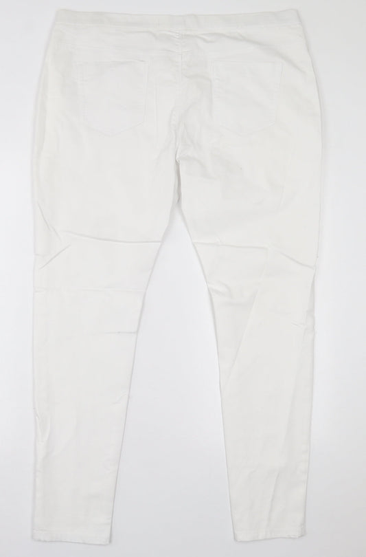 Preworn Womens White  Cotton Jegging Trousers Size 38 in L30 in Regular
