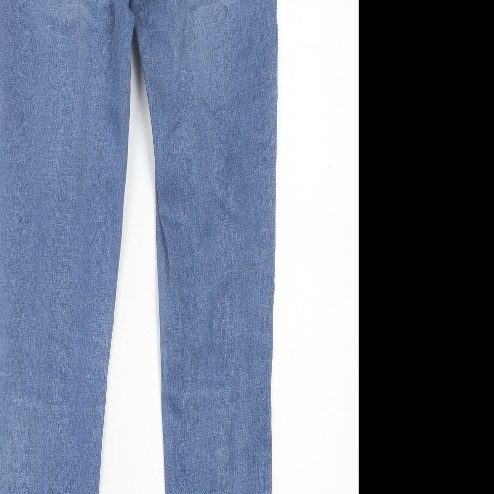Papaya Womens Black  Cotton Skinny Jeans Size 10 L29 in Regular Button