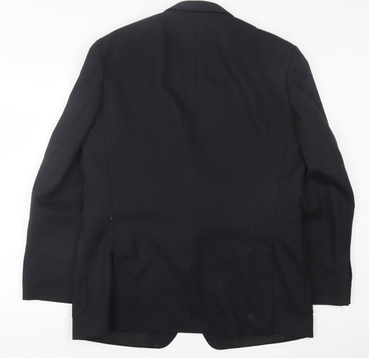 Marks and Spencer Mens Black  Wool Jacket Suit Jacket Size 42