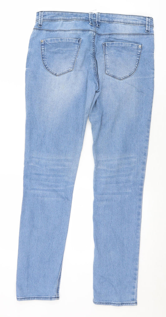 Bullhead Denim Co. Womens Blue  Cotton Skinny Jeans Size 10 L29 in Regular Button