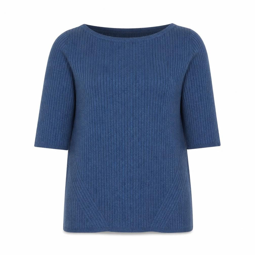 Marks and Spencer Womens Blue Round Neck  Viscose Pullover Jumper Size 16