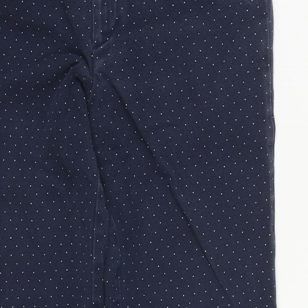 Gap Womens Blue Polka Dot Cotton Straight Jeans Size 30 in L24 in Regular Zip