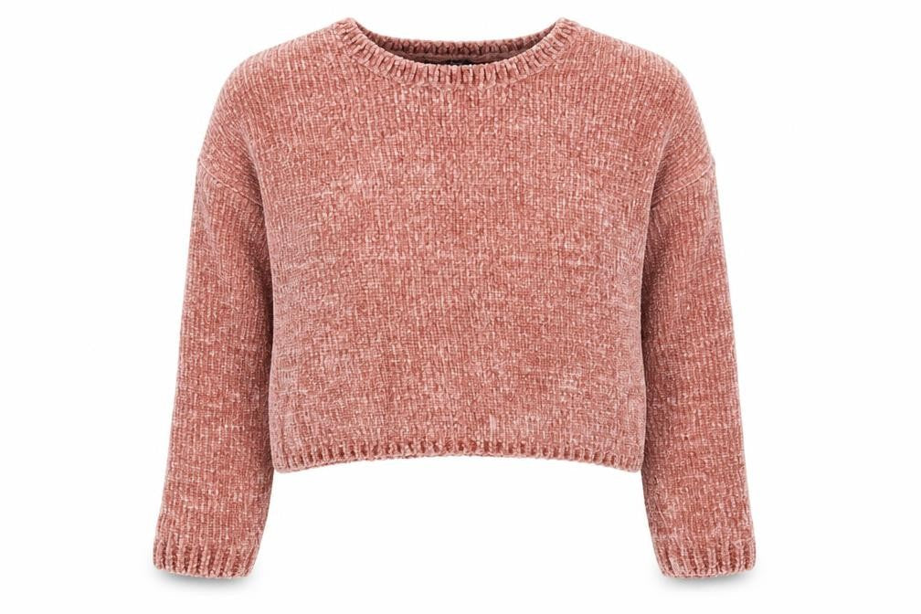 Stradivarius Womens Pink Round Neck  Polyester Pullover Jumper Size S