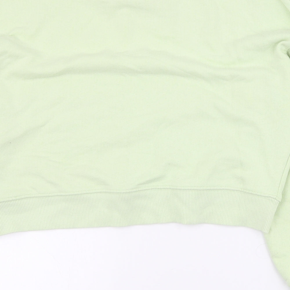 Pull & Bear Womens Green  Polyester Pullover Sweatshirt Size S  Pullover - Cropped
