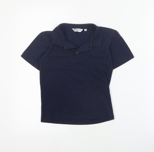 Trutex Boys Blue  Polyester Basic Polo Size 5-6 Years Collared Button