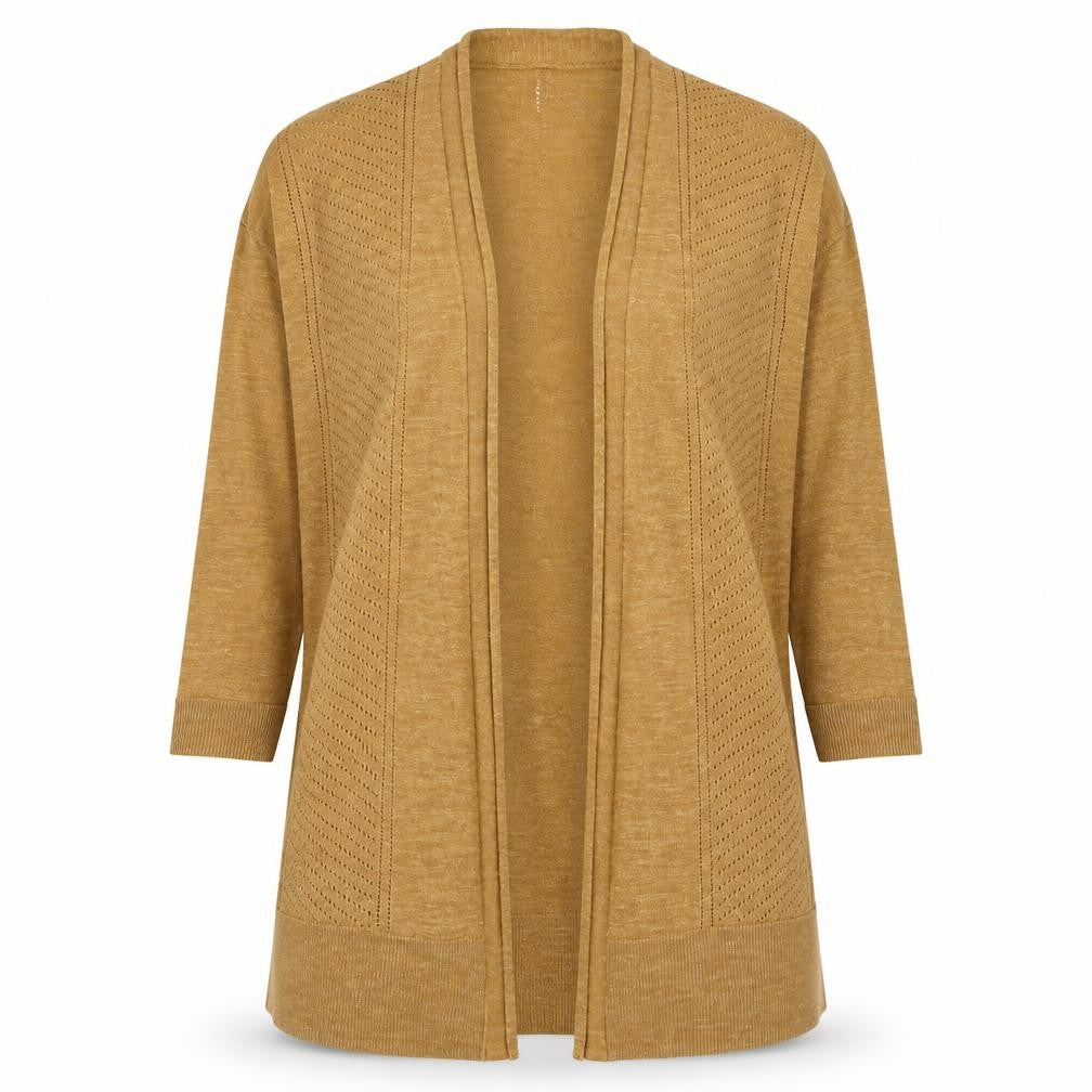 Marks and Spencer Womens Brown Square Neck  Acrylic Cardigan Jumper Size 10