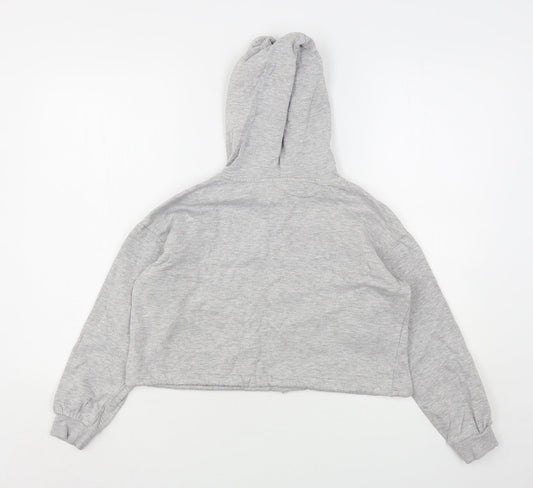 H&M Girls Grey  Cotton Pullover Hoodie Size 11-12 Years