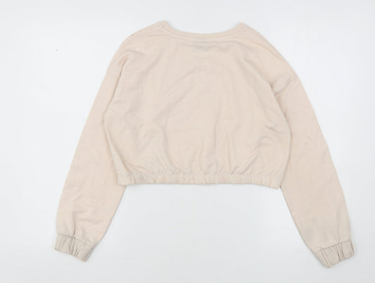George Girls Pink  Polyester Pullover Sweatshirt Size 10-11 Years