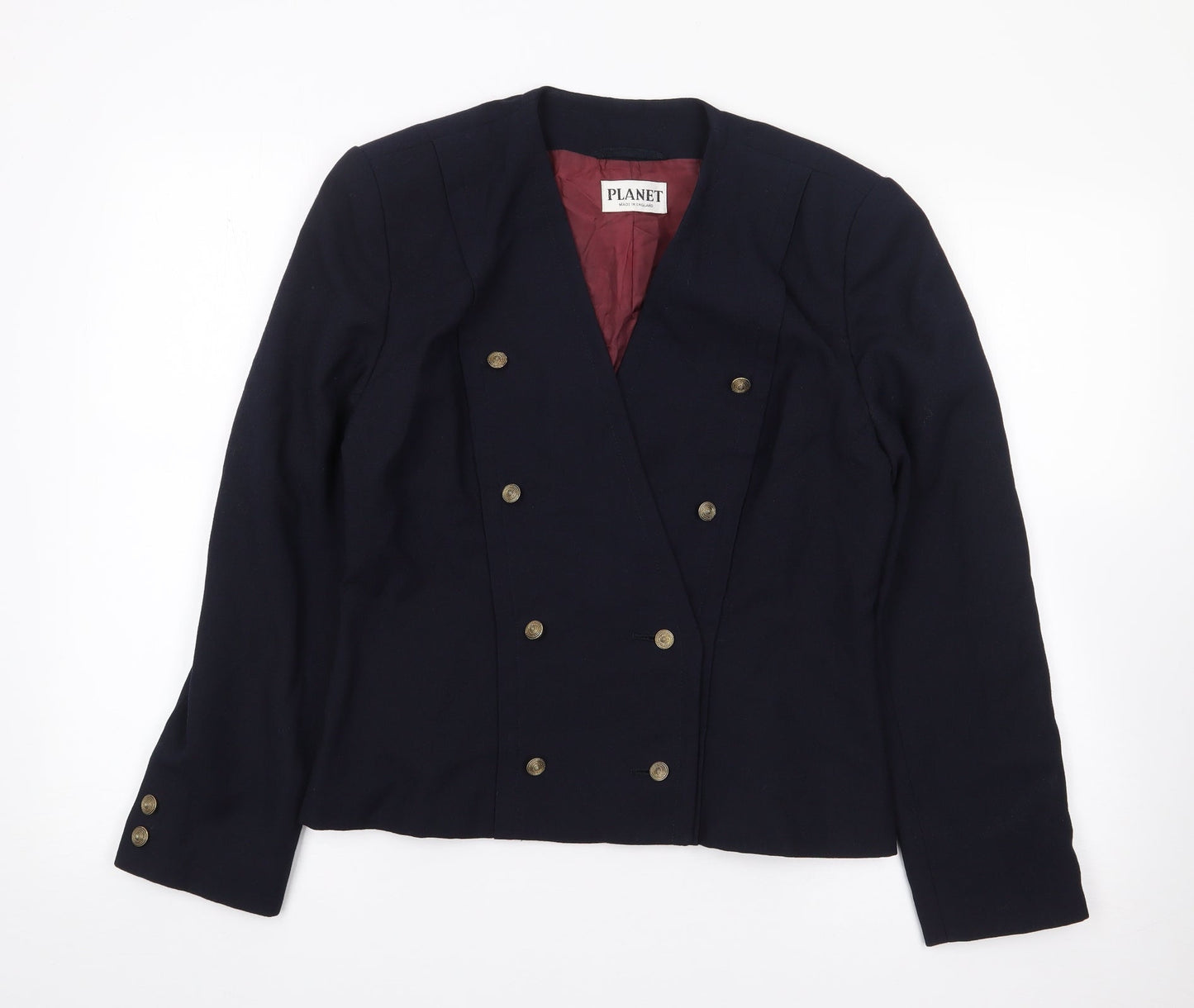 Planet Womens Blue   Jacket Blazer Size S  Button