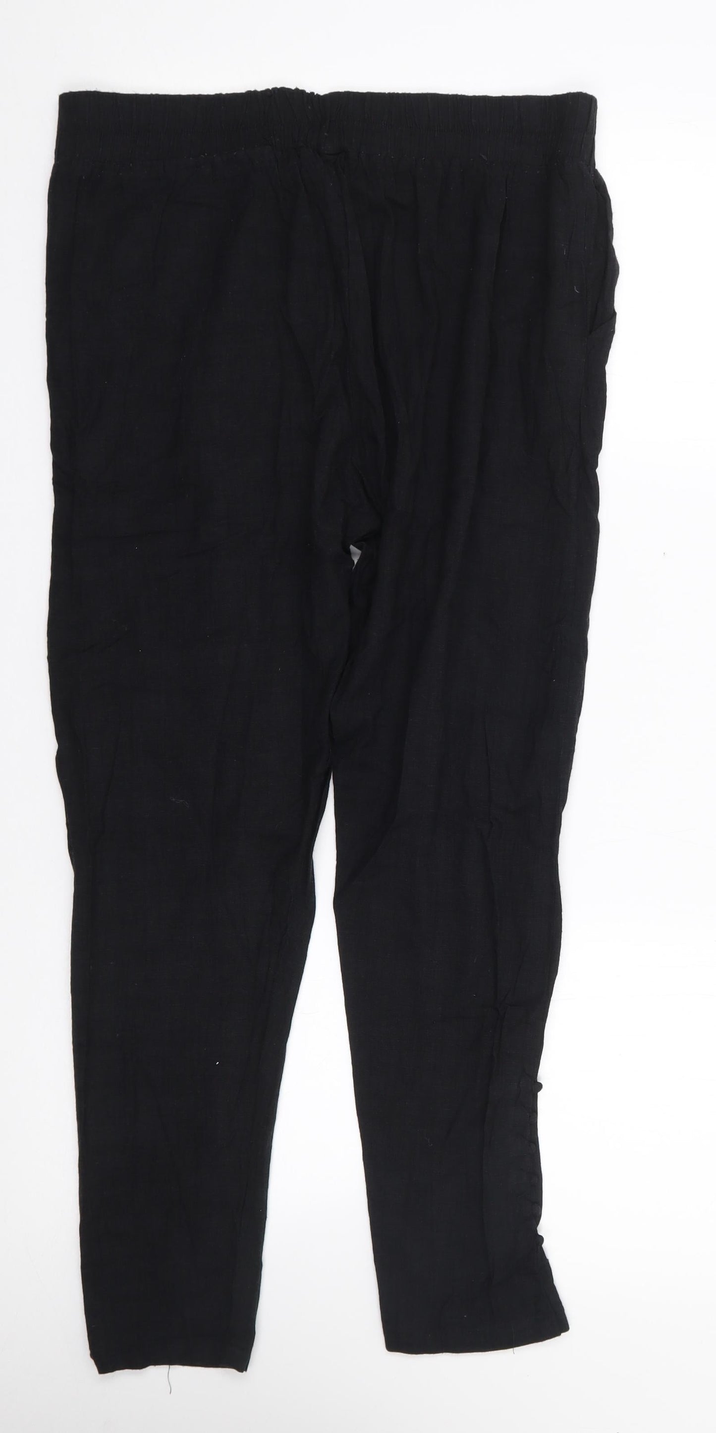 Preworn Womens Black  Polyester Trousers  Size XL L25 in Regular