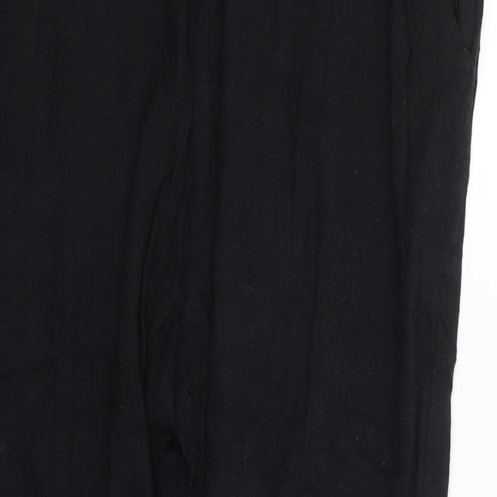 Preworn Womens Black  Polyester Trousers  Size XL L25 in Regular