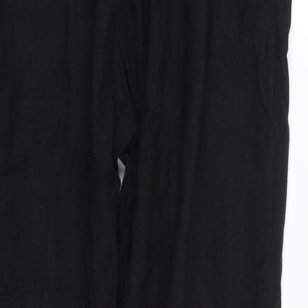 Preworn Womens Black  Polyester Trousers  Size XL L25 in Regular