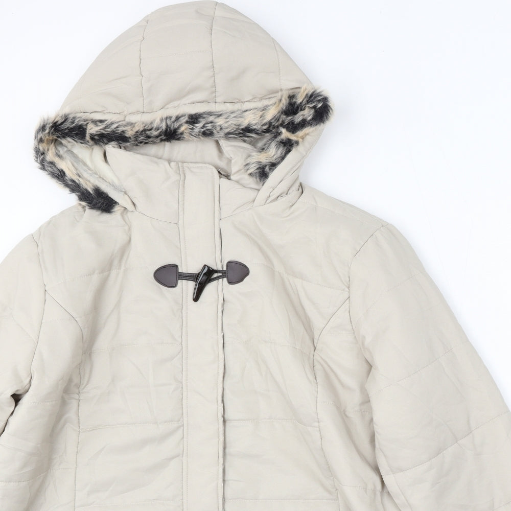 Preworn Womens Beige   Jacket  Size L  Zip