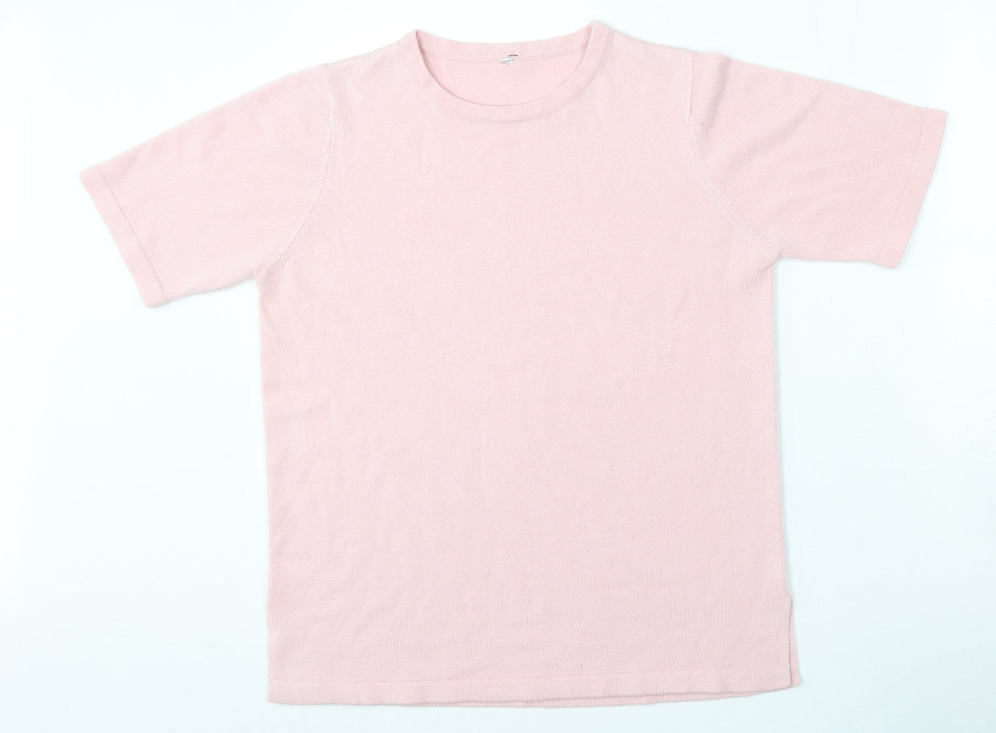 Preworn Womens Pink Round Neck  Polyester Pullover Jumper Size L