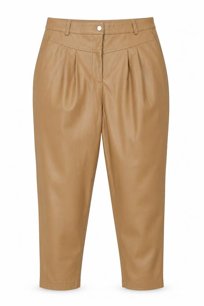 TOP SHOP Womens Beige  Polyester Dress Pants Trousers Size 18 L26 in Regular