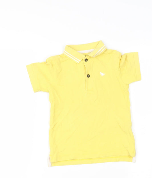 NEXT Boys Yellow  Cotton Basic Polo Size 2 Years Collared