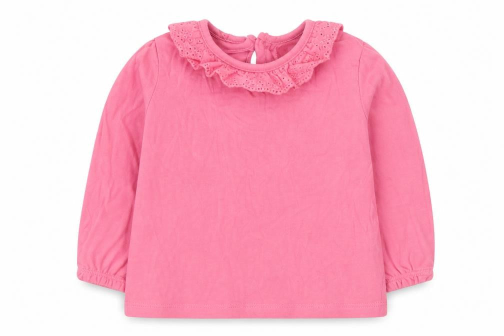 F&F Baby Pink  Cotton Basic T-Shirt Size 9-12 Months Round Neck