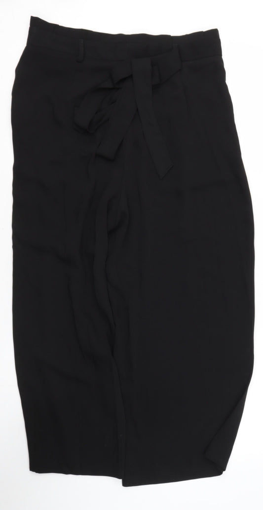 F7F Womens Black  Polyester Dress Pants Trousers Size 12 L20.5 in Regular