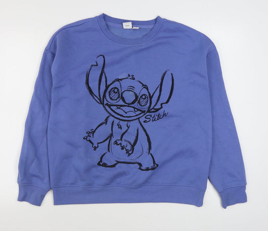 Primark Womens Blue  Cotton Pullover Sweatshirt Size S  Pullover