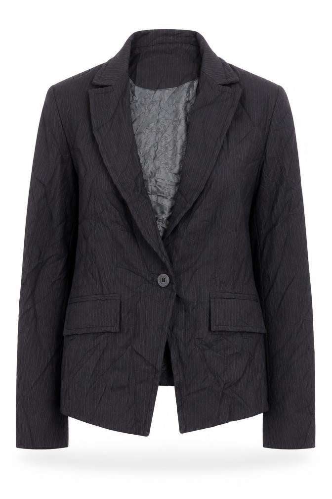 Next Womens Black Striped  Jacket Blazer Size 10  Button