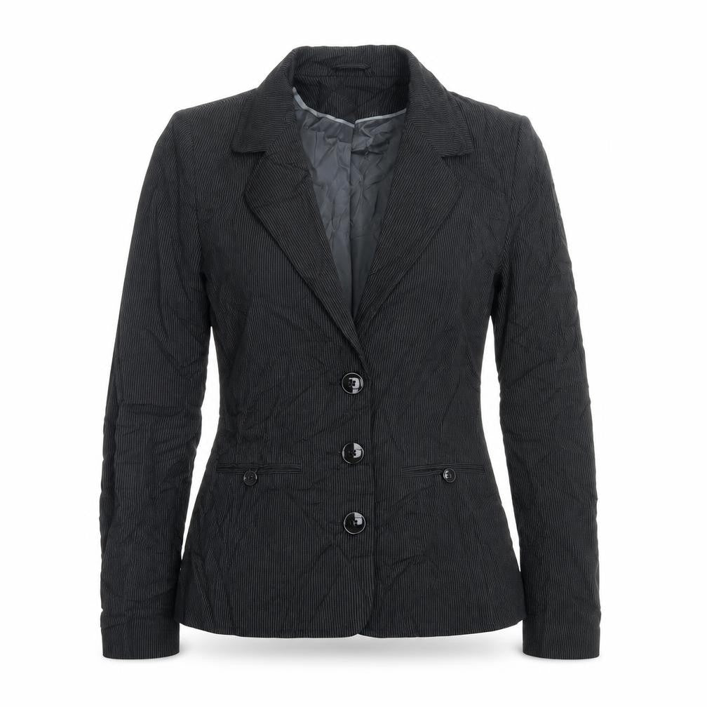 Next Womens Black Striped  Jacket Blazer Size 8  Button