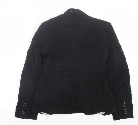 NEXT Womens Black   Jacket Blazer Size 10  Button