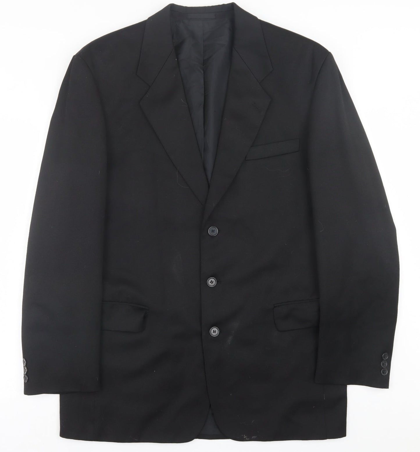 Burton Mens Black  Viscose Jacket Suit Jacket Size 40