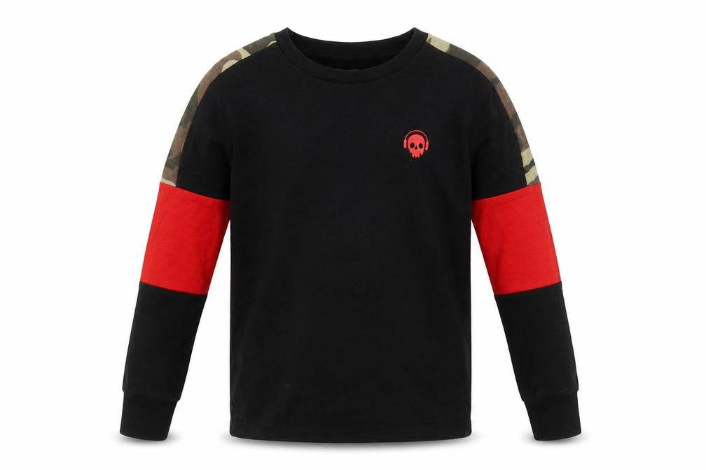 NEXT Boys Black  Cotton Basic Casual Size 6 Years Round Neck  - Skull print