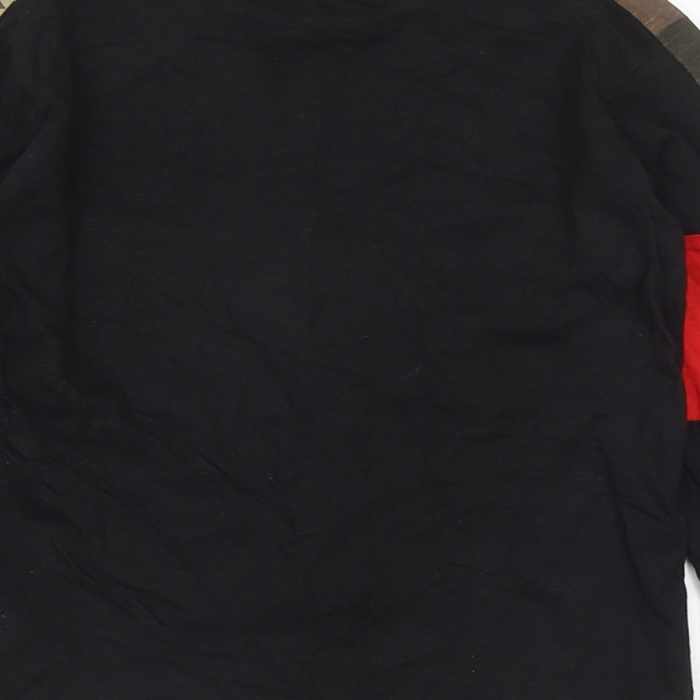 NEXT Boys Black  Cotton Basic Casual Size 6 Years Round Neck  - Skull print