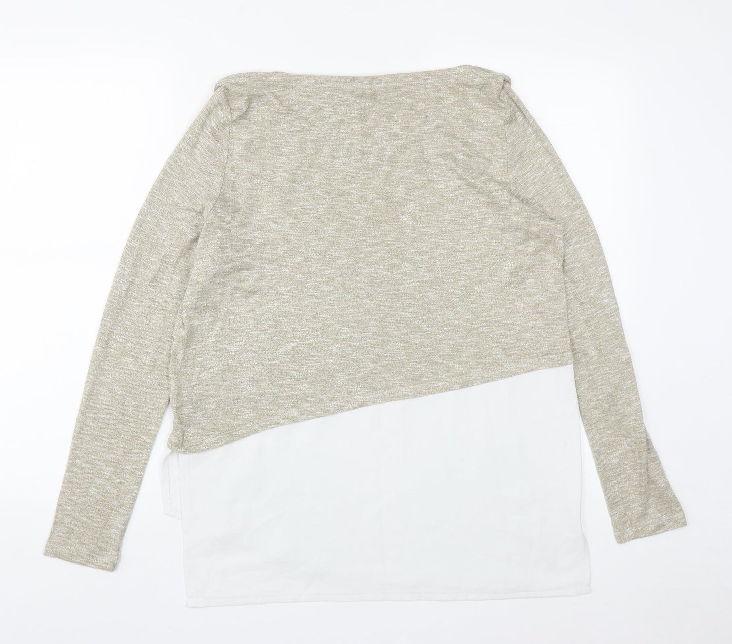 River Island Womens Brown Square Neck  Viscose Pullover Jumper Size 12